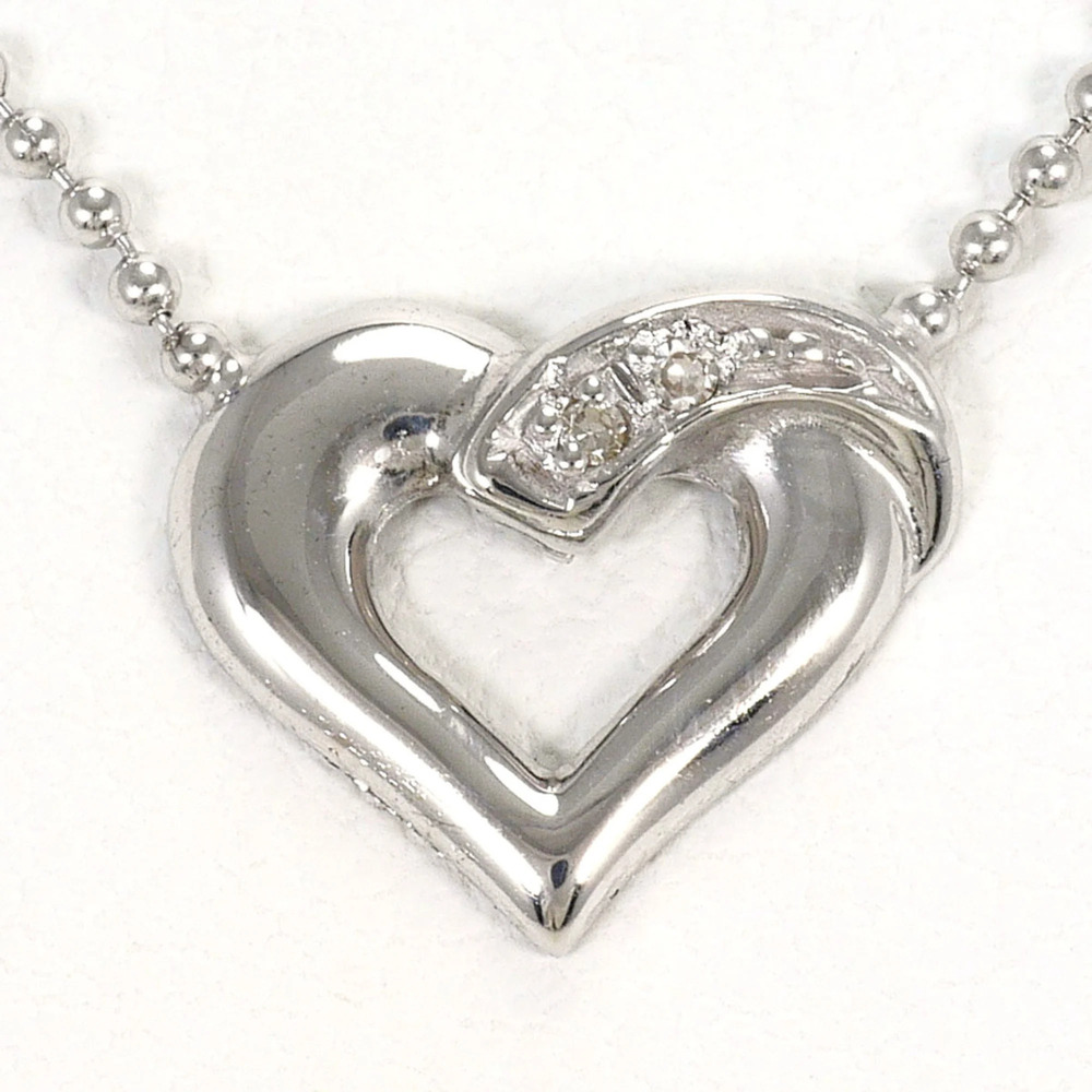 VINTAGE 14k Silver Diamond Necklace